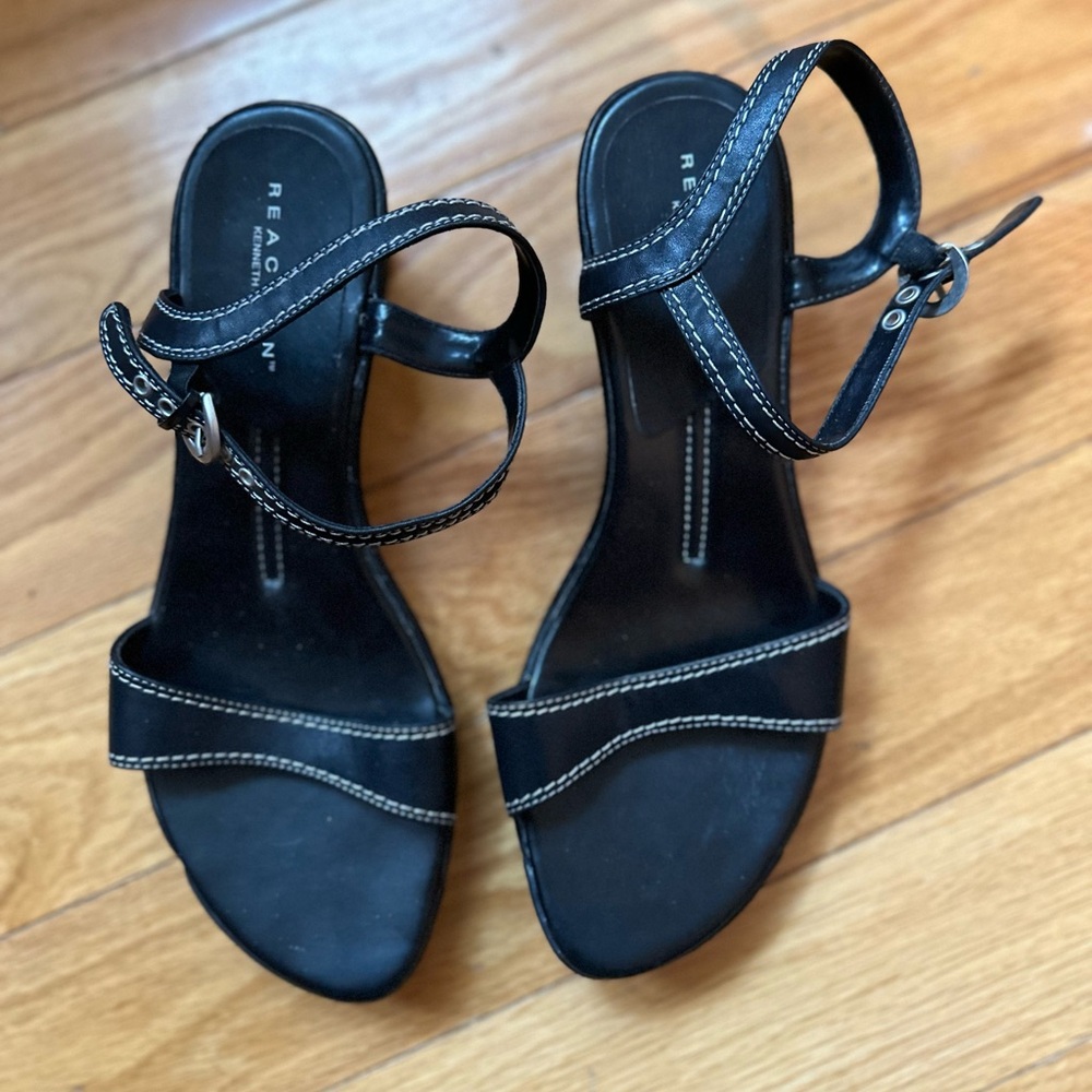 Kenneth Cole Reaction open toe wedges.  Size 8 1/2